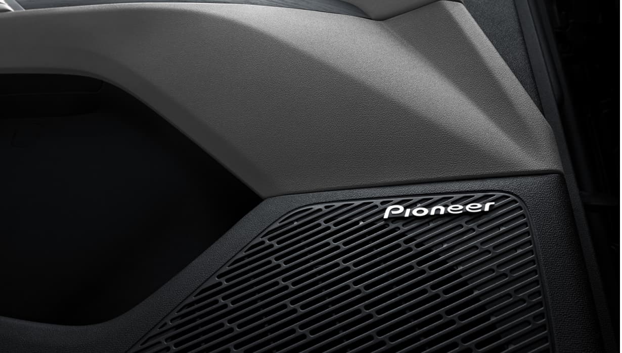 Sistema de audio de 14 bocinas Pioneer.